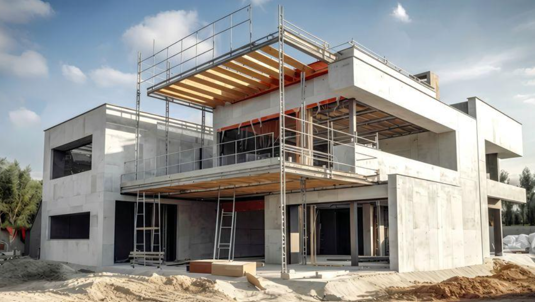 A.N Techno Enterprise civil construction company site in Narela, Delhi showing residential building project